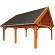 Buitenverblijf Zadeldak XXL 10150x7000x5000mm (bxdxh)