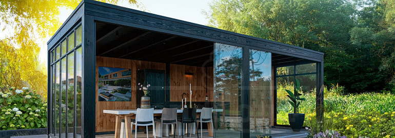 trendhout strak model palermo zwart glazen schuifdeuren steel look douglas scaled