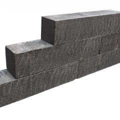 Blockstone stapelblok Small 12x12x60cm Zwart