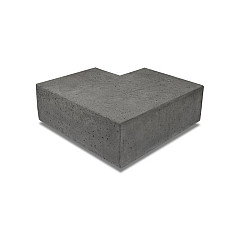 ArtiStone Oud Hollands hoekstuk traptrede 90° buiten 37x15cm Antraciet