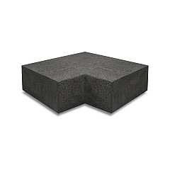 ArtiStone Oud Hollands hoekstuk traptrede 90° binnen 37x15cm Carbon
