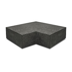 Artistone Oud Hollands hoekstuk traptreden 90° binnen 40x20cm Carbon