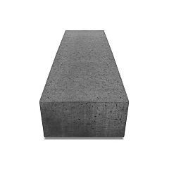 Artistone Oud Hollands zitelement recht 100x60x40cm Antraciet
