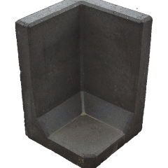 L-Element hoek 40x40x40cm Zwart | OP=OP