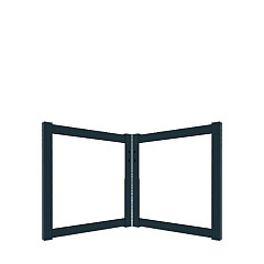 Boston maatwerk Dubbele poort klein max (B) 400cm (H) 100cm incl insteekslot