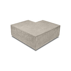 ArtiStone Oud Hollands hoekstuk traptrede 90° buiten 37x15cm Greige