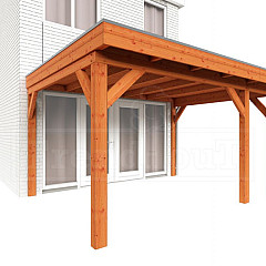 Aanbouwveranda Ancona diep 4m rechts