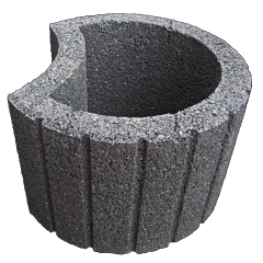 Cirkelflor Groot Zwart 48x30x30cm