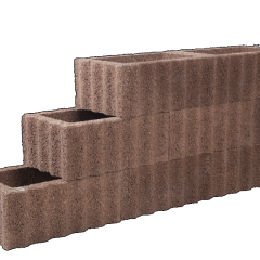 Kubusflor bruin/rood 40x60x25cm