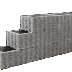 Kubusflor Grijs 40x60x25cm