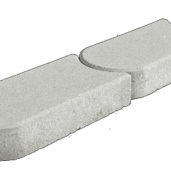 Kantsteen graskant Grijs 33x16x4.5cm