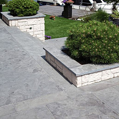 Afdekplaat-Vijverrand met waterkering Chinees hardsteen 100x30x4cm