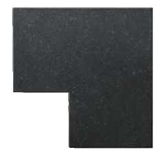 Afdekplaat-Vijverrand Basalt G684 50/30x50/30x3 hoekstuk gezoet | op=op