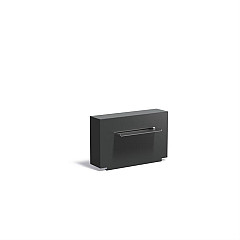 Aluminium Muur geplaatst op vijver 1000x250x600 (VM1.6.600 (incl waterval 600 + pomp))