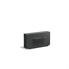 Aluminium Muur geplaatst op vijver 1200x250x600 (VM1.5.600 (incl waterval 600 + pomp))