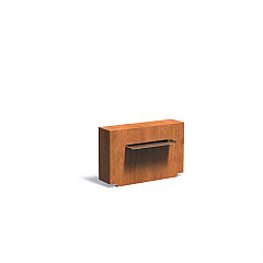 Corten Muur 1000x250x600 (VCM1.6.600 (incl waterval 600 + pomp))