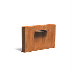 Corten Muur vrijstaand 1500x250x1000 (VCM2.4.600 (incl waterval 600 + pomp))