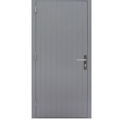 Hardhouten Enkele dichte deur Prestige rechtsdraaiend 109x221cm grijs gegrond