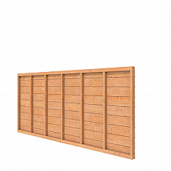 Douglas wandpakket t.b.v. enkelzijdige wand kapschuur Comfort 371x162 cm, kleurloos geïmpregneerd.