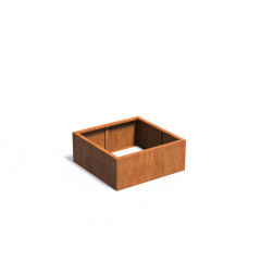 Carrez ZONDER BODEM 1000x1000x400mm Corten 2mm (CAW5.3)