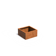 Carrez ZONDER BODEM 800x800x400mm Corten 2mm (CAW6.3)
