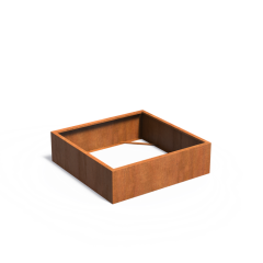 Carrez ZONDER BODEM 1400x1400x400mm Corten 2mm (CAW3.3)