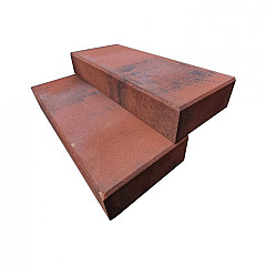 Traptrede (strak) 100x40x16cm roestbruin