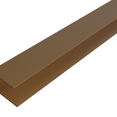 F-profiel | WEO® Essential Gardenwall | Aluminium | Teak | 35x45mm | 300cm