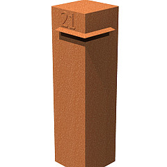 Brievenbus Corten Ivar 350x350x1200mm (IVC1.1)