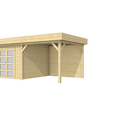 Vuren Topvision Premium Bosuil 300x300cm en luifel 300cm kleurloos geïmpregneerd
