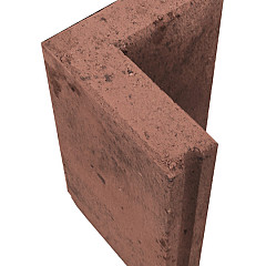 Opsluitband XL hoekstuk 7x40 Roestbruin