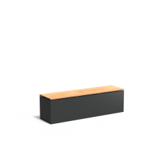 Sokkel met zitting 1500x400x430mm Aluminium 3mm (ASW31)