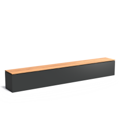 Sokkel met zitting 3000x400x430mm Aluminium 3mm (ASW29)