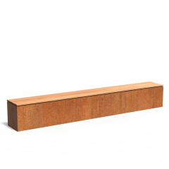 Sokkel met zitting 3000x400x430mm Corten 2mm (CKW29)