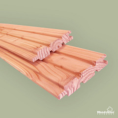 Douglas geschaafd triple profielplank, 2,7x14,5x224cm onbehandeld | 2-zijdig