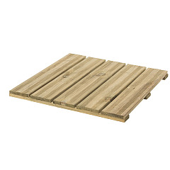 Houten tuintegel reliëf 50x50cm