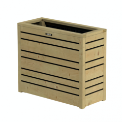 Bloembak Flux 60 Excellent, 70 x 30 x 60 cm, groen geïmpregneerd.