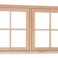 Douglas Dubbel uitzetraam, 141,2x83,7 cm, groen geïmpregneerd.