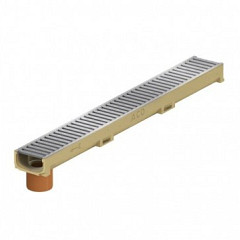 ACO Euroline H60 gootelement, incl. verzinkt stalen sleufrooster, onderuitloop Ø 110mm