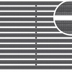 Mat aluminium met rubberstroken L=1000mm B=500mm H=20mm