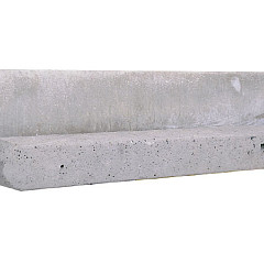 Beton onderplaat stampbeton 25x3,5x184cm grijs