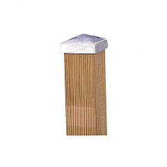 Paalornament piramide 7x7cm metaal verzinkt