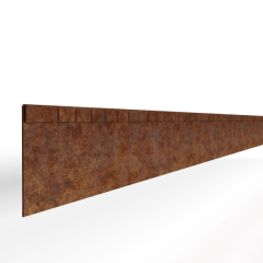 Kantopsluiting Cortenstaal Single flex 300cm x 10cm