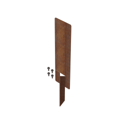 Koppelspies Cortenstaal 27,7cm incl. 4 st. zelftappers
