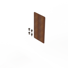 Koppelplaat Cortenstaal 16,5cm incl. 4 st. zelftappers