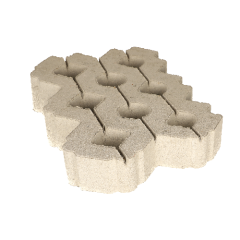 Grastegel 41x61x12cm Grijs VLAK