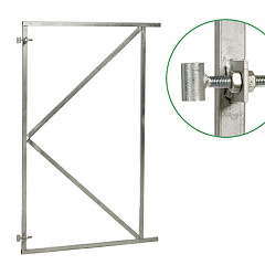 Verstelbaar stalen poortframe 120x155cm vuurverzinkt