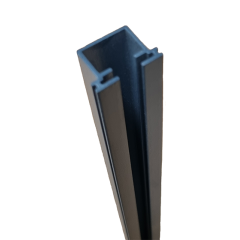 Boston Aluminium paalprofiel voor hpl/glas RAL7016 24x17mm L-184cm tbv paal L-124/190cm