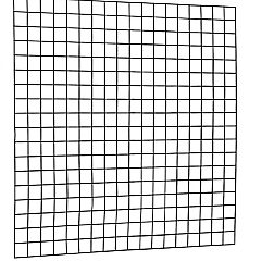 Gaaspaneel met maas 10x10cm stekloos 180x180cm zwart.