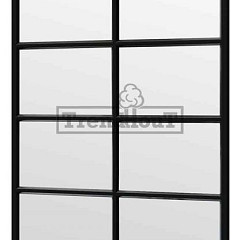 Steel Look raam 1630x2200mm zwart module B-04